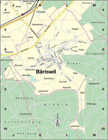 Link zu Ortsplan von Bäriswil
